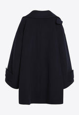 Chloé Double-Breasted Wool-Blend Coat Blue CH25AMA26952/R_CHLOE-48B