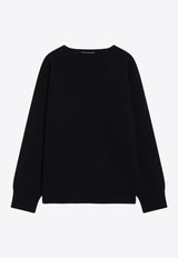 Chloé Logo Patch Wool Sweater Navy CH25AMP48810/R_CHLOE-4C4