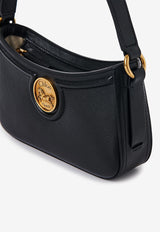 Chloé Horse Medal Grained Leather Shoulder Bag Black CH25AP989O37001