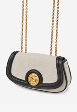 Chloé Horse Medal Canvas Crossbody Bag Black CH25AP990P87001