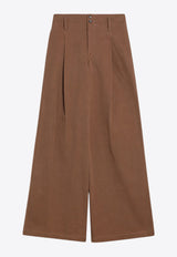 Chloé Palazzo Wide-Leg Pants Brown CH25APA11365/R_CHLOE-208