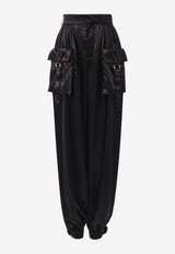 Chloé Silk Fluid Cargo Pants Black CH25APA19132001