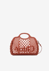 Chloé Logo Cage Tote Bag Brown CH25AS517P55847