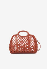 Chloé Logo Cage Tote Bag Brown CH25AS517P55847