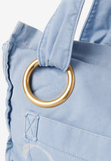 Chloé Plage Maxi Logo Tote Bag Light Blue CH25AS546P104E0