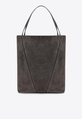 Chloé Large Spin Suede Tote Bag Gray CH25AS810P99/R_CHLOE-036