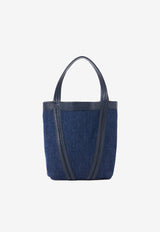 Chloé Small Spin Denim Tote Bag Blue CH25AS812P98408