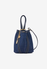 Chloé Small Spin Denim Tote Bag Blue CH25AS812P98408