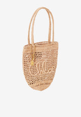 Chloé Small Summer Banana Tote Bag in Raffia CH25AS903P0824P