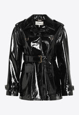 Chloé Shiny Coated Jacket with Belt Black CH25AVE15947/R_CHLOE-001