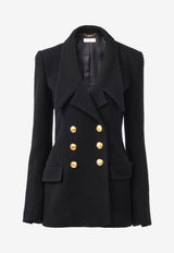 Chloé Double-Breasted Wool Tailored Jacket Black CH25AVE22935 001