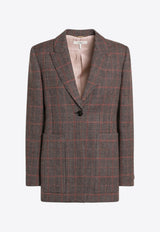 Chloé Single-Breasted Prince of Wales Blazer Brown CH25AVE53097/R_CHLOE-93C