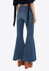 Chloé Fluid Flare Jeans Blue CH25SDP16153402 Night Blue