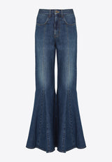 Chloé Fluid Flare Jeans Blue CH25SDP16153402 Night Blue