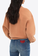 Chloé Generous Logo Print Sweatshirt Beige CH25SJH0518926V Toasted Oats