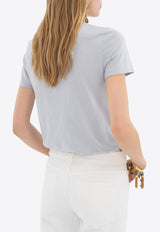 Chloé Capricorn Logo Print T-shirt Sky Blue CH25SJH08186473 Ballad Blue