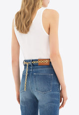 Chloé Ribbed Knit Logo Tank Top White CH25SJH12180101 White