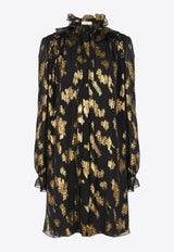 Chloé Floral Brocade Mini Dress Black CH25SRO45412001 Black