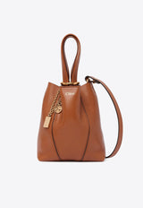 Chloé Small Spin Grained Leather Shoulder Bag Brown CH25SS812N8426M Clay Brown