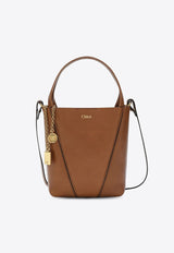 Chloé Small Spin Leather Tote Bag Brown CH25SS812N84/R_CHLOE-26M