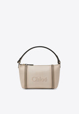 Chloé Logo Jacquard Canvas Shoulder Bag Beige CH25UP566O65/R_CHLOE-26Y