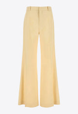 Chloé High-Rise Wide-Leg Pants Beige CH25UPA15434223 Straw Beige