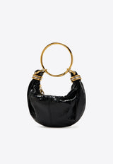 Chloé Mini Bracelet Snake-Print Leather Hobo Bag
Black CH25US623P02001 Black
