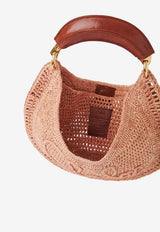 Chloé Summer Banana Raffia Hobo Bag Beige CH25US902P08 24M