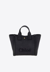 Chloé Carry Logo Shoulder Bag Black CH25US911P1944C Black Navy