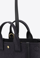 Chloé Carry Logo Shoulder Bag Black CH25US911P1944C Black Navy