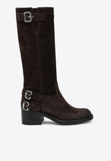 Chloé Dakota Knee-High Biker Boots Brown CH25W12EPX/R_CHLOE-28E