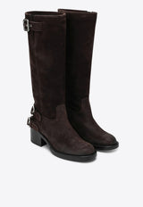 Chloé Dakota Knee-High Biker Boots Brown CH25W12EPX/R_CHLOE-28E