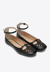 Chloé Misty Nappa Leather Ballet Flats Black CH25W14VUN/R_CHLOE-001