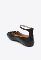 Chloé Misty Nappa Leather Ballet Flats Black CH25W14VUN/R_CHLOE-001