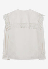 Chloé Lace-Trimmed Blouse White CH25WHT15323/R_CHLOE-107