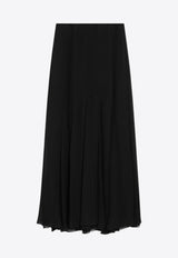 Chloé Silk Pleated Midi Dress Black CH25WJU20001/R_CHLOE-001