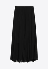 Chloé Silk Pleated Midi Dress Black CH25WJU20001/R_CHLOE-001