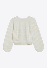Chloé Knitted Cropped Cardigan White CH25WMP07590/R_CHLOE-107