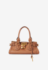 Chloé Paddington Grained Leather Top Handle Bag Camel CH25WS802P75 209