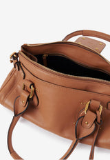 Chloé Paddington Grained Leather Top Handle Bag Camel CH25WS802P75 209