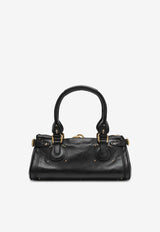 Chloé Paddington Grained Leather Top Handle Bag Black CH25WS802P75/S_CHLOE-001
