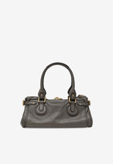 Chloé Paddington Leather Top Handle Bag Gray CH25WS802P75/S_CHLOE-036