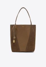 Chloé Spin Leather and Suede Tote Bag Brown CH25WS811Q76/S_CHLOE-20V