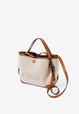 Chloé Small Clover Canvas Tote Bag Beige CH26AS656S63 26M