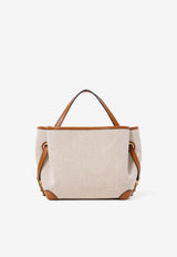 Chloé Small Clover Canvas Tote Bag Beige CH26AS656S63 26M