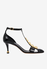 Chloé Cleia 70 Studded Leather Pumps Black CH26S16QWC 001