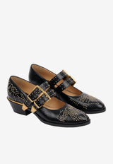 Chloé Susanna 40 Studded Leather Pumps Black CH26S16WWF 001