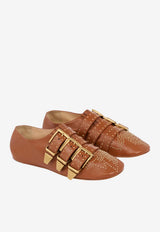 Chloé Susanna Studded Leather Ballet Flats Brown CH26S16YUN 27T