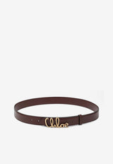 Chloé Iconic Logo Leather Belt Brown CH26SBB14BLB/S_CHLOE-27M