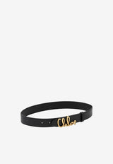Chloé Iconic Logo Leather Belt Black CH26SBB15PR4 001
